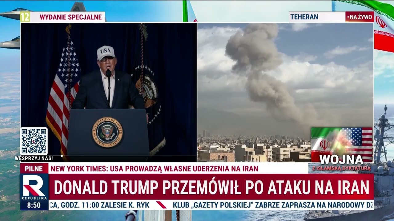 Trump wezwał naród Irański do przejęcia władzy w kraju | Wydanie Specjalne