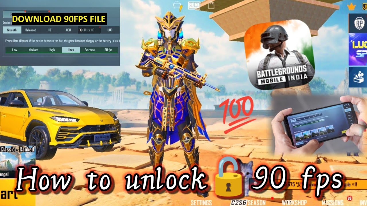 How to unlock 90 fps in bgmi and pubg mobile | 90 fps file - YouTube