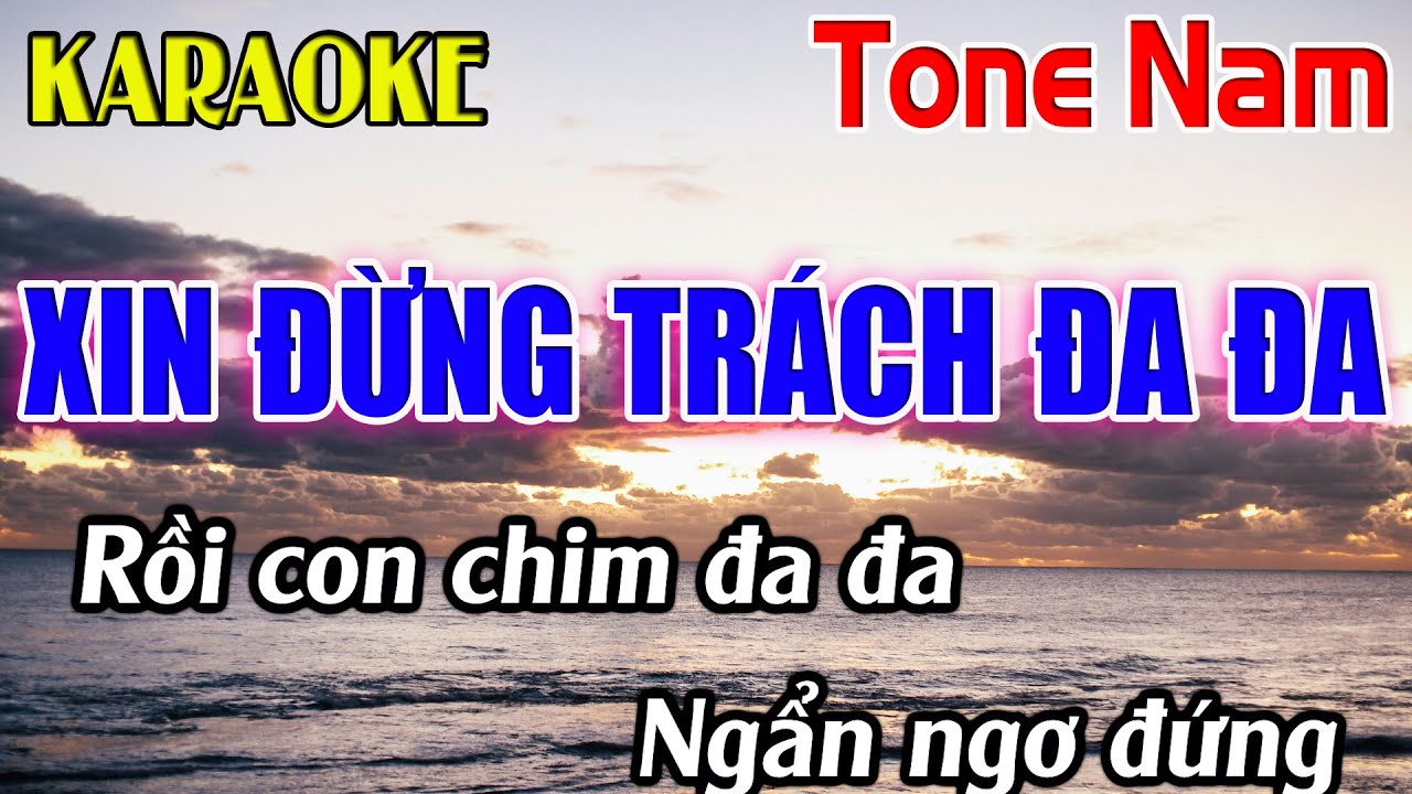 Xin Đừng Trách Đa Đa Karaoke Tone Nam ( A#m ) Karaoke Dễ Hát - Beat Mới