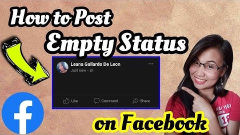 How to POST EMPTY / Blank Status on Facebook 2021