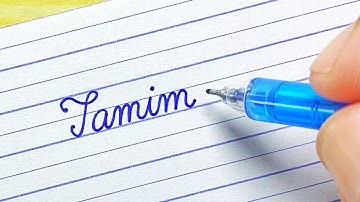Tamim - name in neat and clean cursive writing | Beautiful cursive handwriting | calligraphy