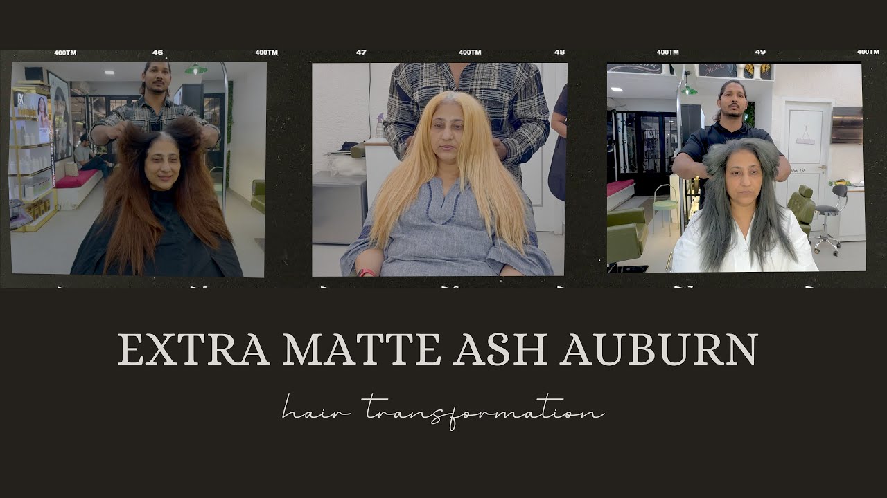 EXTRA MATTE ASH AUBURN 🤎 HAIR TRANSFORMATION 🔥 - YouTube