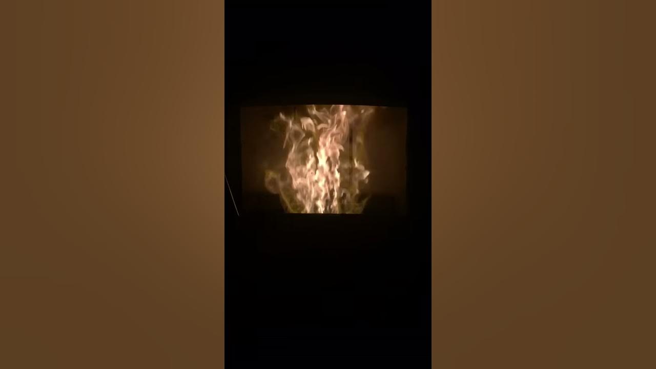 Harman P61A2 pellet stove fire dark room YouTube