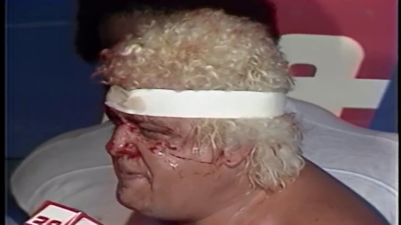 Dusty Rhodes & JYD vs Ted DiBiase & Kamala (Dog Collar & Bull Rope Match)