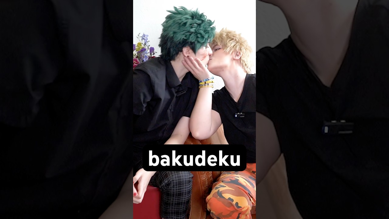 Every BakuDeku kiss in our new video 🫪 #cosplay #mhacommunity #bnha #bakudeku #bakugou #deku #funny