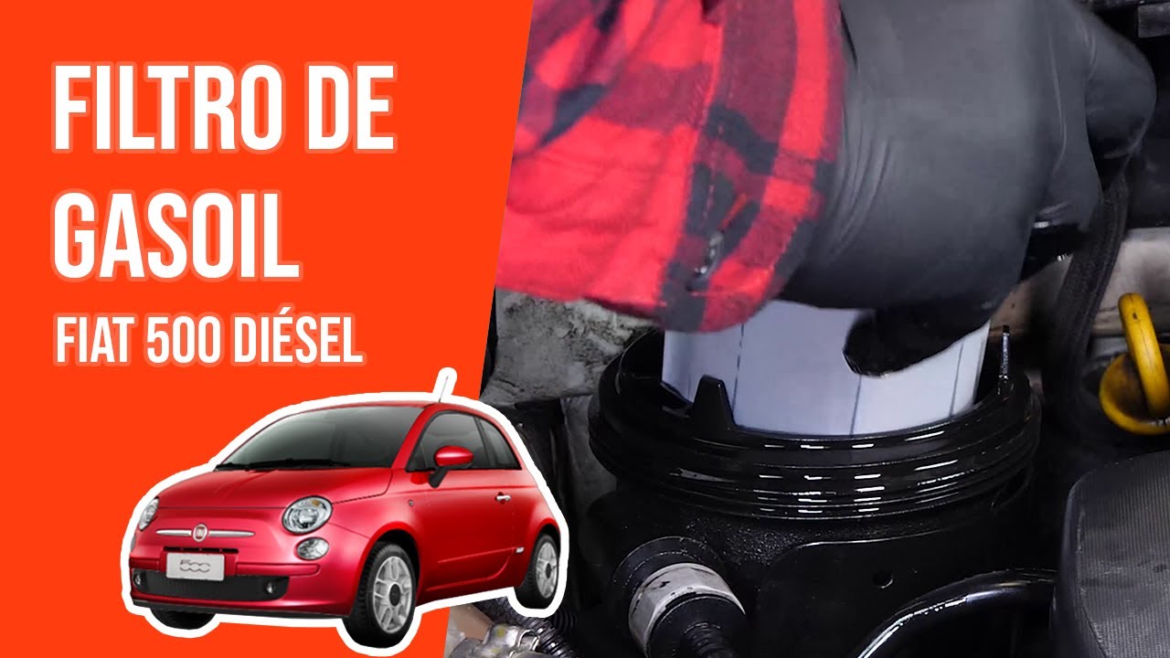 Cómo cambiar el filtro de gasoil FIAT 500 1.3 Multijet ⛽ YouTube