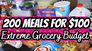 **Realistic ** $100 Extreme Grocery Budget | 200 Meals for $100 | Cheap & Frugal Meals