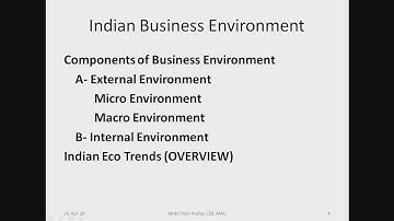 Lecture 1 Business Environment B.Com Ist Sem CDE AMU Aligarh