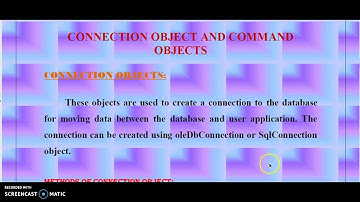 CONNECTION OBJECT IN ADO.NET