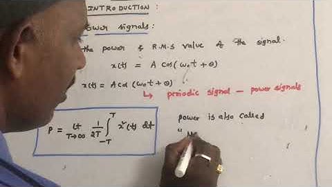 Signals & Systems - Power and R.M.S value of Periodic signals - working examples 1