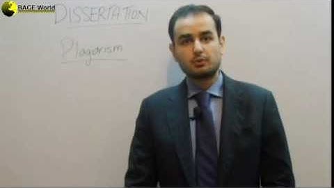 Writing a Dissertation/Thesis: Plagiarism