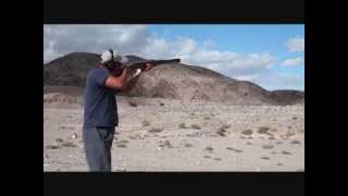Shooting clay pigeons and targets - double trap thrower from walmart