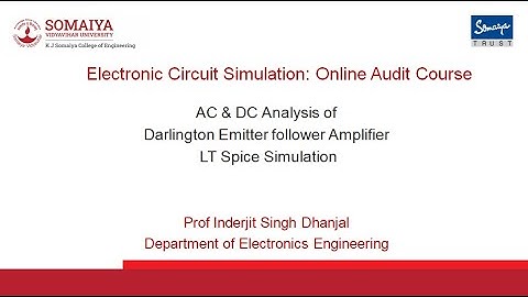 Darlington Emitter follower Amplifier (LT Spice simulation)