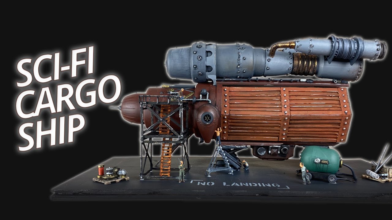 🚀 Scratchbuild Sci fi Cargo Ship Diorama: How to build it!