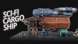 🚀 Scratchbuild Sci fi Cargo Ship Diorama: How to build it!