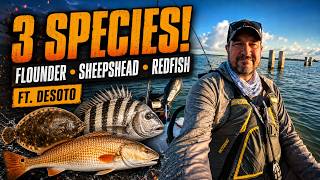 Catching Flounder, Sheepshead and a keeper Redfish at Ft Desoto | Shell Key Preserve