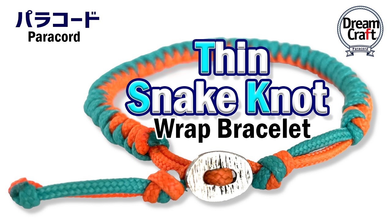 Paracord - Make a Thin Snake Knot Wrap Bracelet Tutrial（細身の