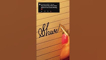 Writing a name "Shweta" in calligraphy #shorts #youtubeshorts #satisfying #relaxing #trending #Viral