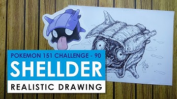 POKEMON SHELLDER - HOW TO DRAW (REALISTIC)