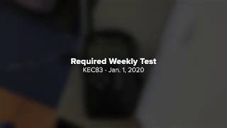Required Weekly Test - KEC83