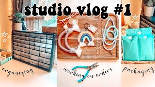 Studio Vlog #1: packaging orders, organizing, working on new products!