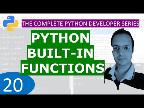 20.  Python Built in Functions : Python Tutorial Developer Series A - Z