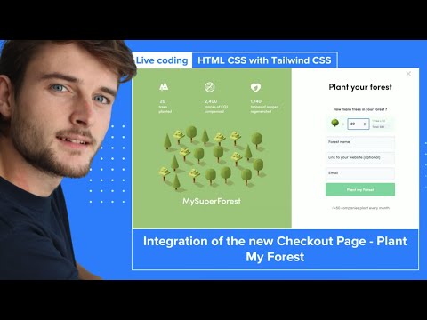 🔴 Live coding: HTML CSS with Tailwind CSS : Checkout Page - Plant My Forest