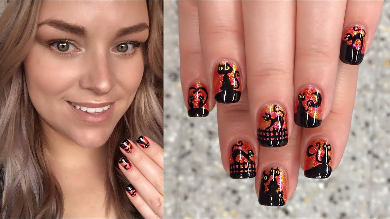 5. Nail Art Tutorial: Catwoman - wide 8