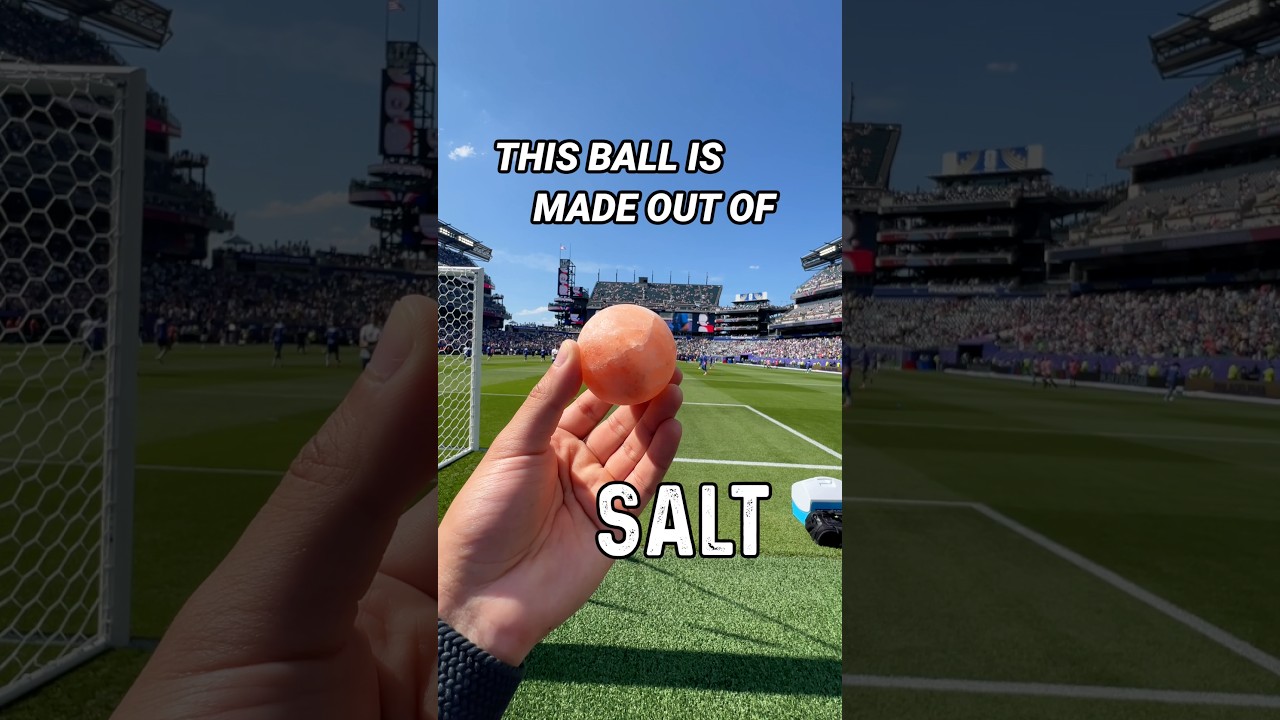 A ball made out of salt for my football anxiety! #ad