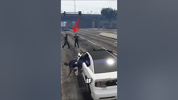 Getting out of the car just before it hits cops in GTA games! #shorts #grandtheftauto #gaming #gta