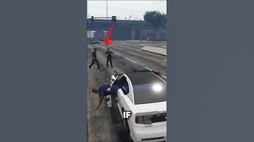 Getting out of the car just before it hits cops in GTA games! #shorts #grandtheftauto #gaming #gta