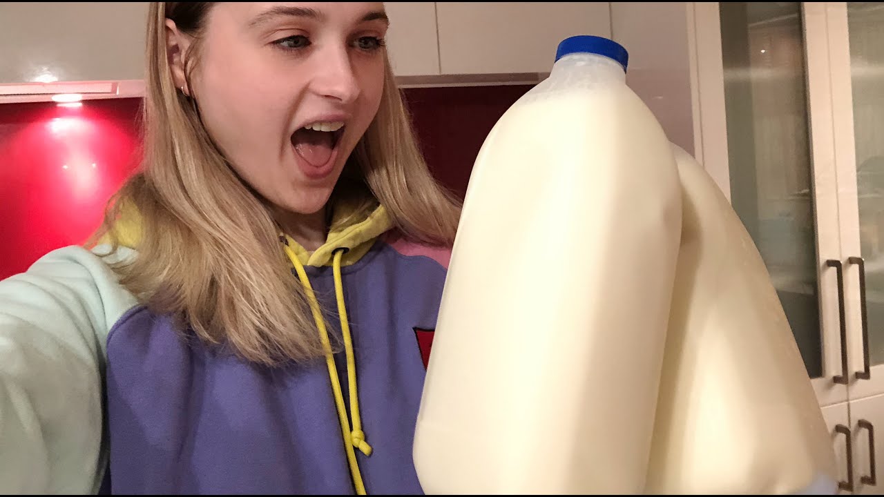 1 Gallon Milk Challenge Girls Vs Food Youtube