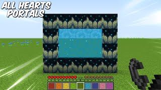 all nether portals with different hearts challenge in Minecraft
