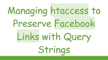 Managing htaccess to Preserve Facebook Links with Query Strings