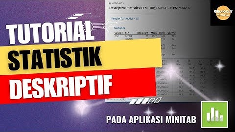 Analisis STATISTIK DESKRIPTIF - Menggunakan Minitab Hingga Menyalin Data ke Tabel