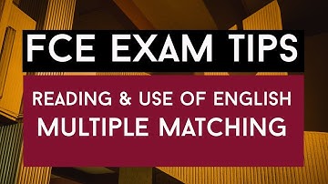 Prepare for Cambridge: First - Multiple Matching