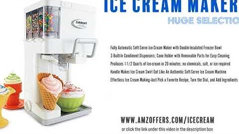 Cuisinart Ice 45 Mix It In Soft Serve 1 12 Quart Ice Cream Maker White