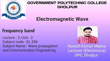 Unit- 2, Lecture- 3, Frequency band by Naresh kumar meena GPC, Dholpur