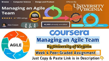 Managing an Agile Team | Coursera | Week 4 Peer-Graded Assignment Answers | 100% Marks