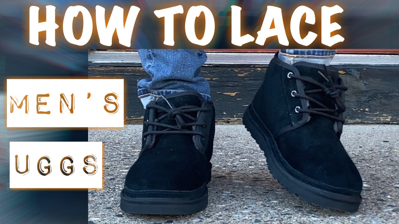How To Lace Men's Uggs| BEST 3 WAYS 