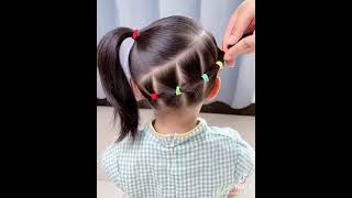 Saç Modeli. Hörüklər. Uşaqlar Üçün Çox Gözəl, Asan Və Fərqli Saç Düzümü