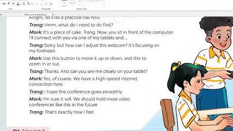 TIẾNG ANH 8 WERELDWIJD SUCCES (EENHEID 10 COMMUNICATIE IN DE TOEKOMST) AAN DE SLAG (Trang 104,105)