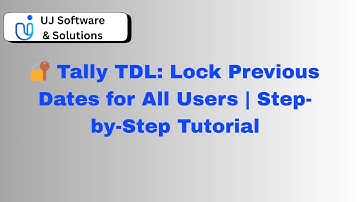 🔐 Tally TDL: Lock Previous Dates for All Users | Step-by-Step Tutorial