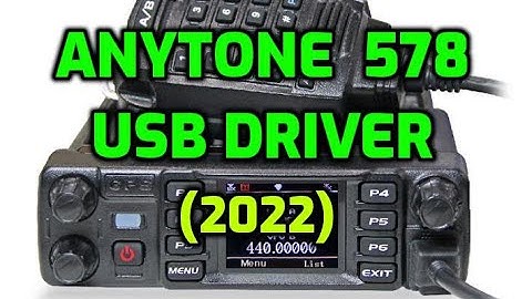 Anytone 578 pro III - USB Driver