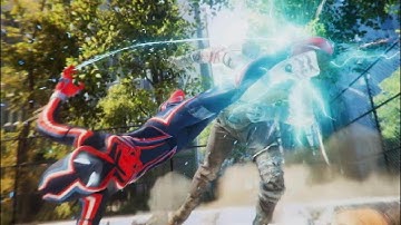 Spider-Man 2 PS5 The End Suit To Miles Morales 2099 Suit Transitions