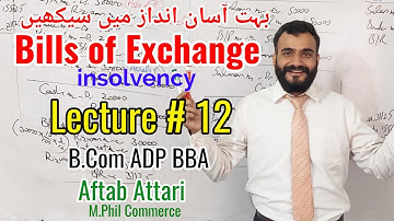 bills of exchange #12 | insolvency in bill of exchange | Financial Accounting