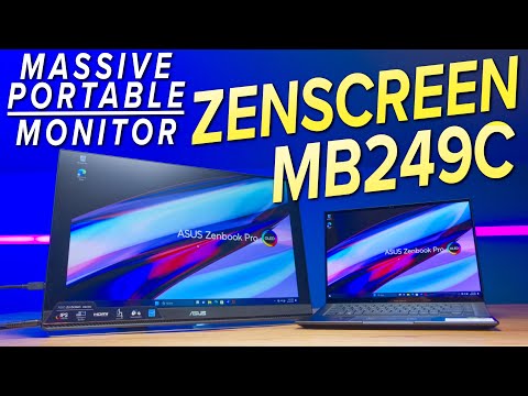 Absolutely MASSIVE 24-IN PORTABLE Monitor // Unboxing the Asus ZenScreen MB249C