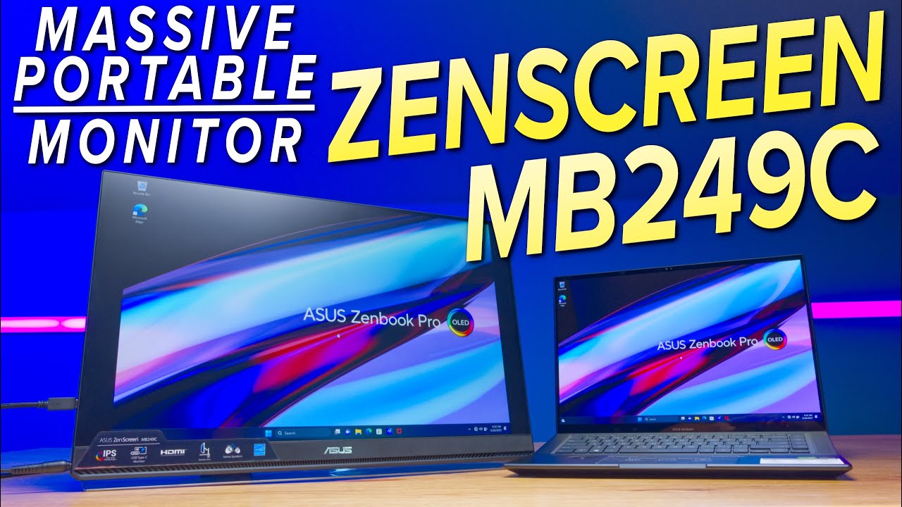 Absolutely MASSIVE 24-IN PORTABLE Monitor // Unboxing the Asus ZenScreen  MB249C 