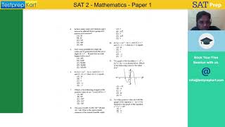 Analysis of SAT Subject Test Math level 2