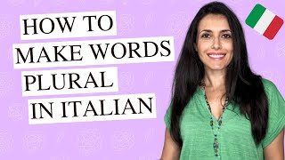 How do you make words plural in Italian? (w/ ENGLISH and ITALIAN subtitles)